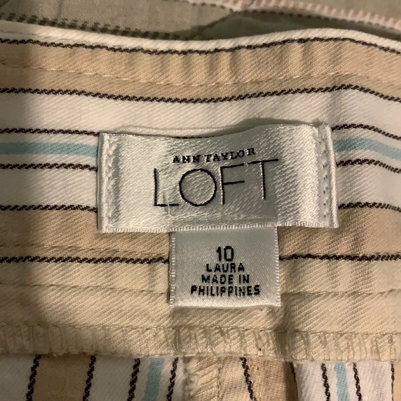 🍁 Ann Taylor Loft striped stretch pant 10 EUC - Picture 5 of 15